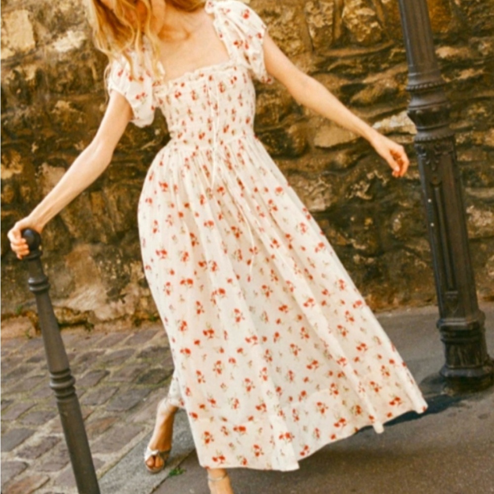 🌺 New Doen Stanza dress floral prints XS - Picture 2 of 6